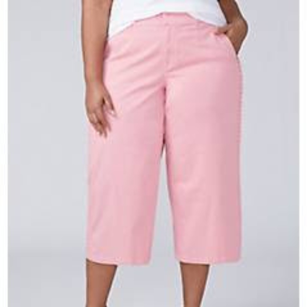 Ruffle Trim Crop Pants